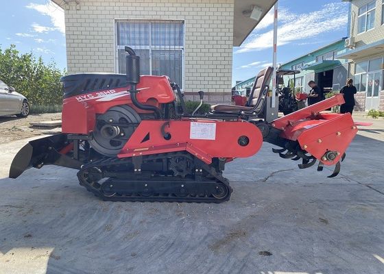 35 PS Dieselmotor Mini-Crawler-Traktor Walking Paddy Gummi Crawler-Traktor mit Tiller