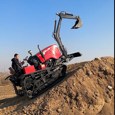Motor 80 PS Kleine landwirtschaftliche Crawler-Traktoren mit Bagger