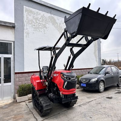 Ein leistungsstarker kleiner 50 PS-Raddy Field Crawler-Traktor mit Zubehör