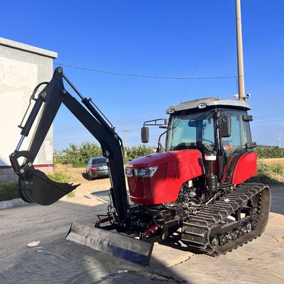 120 PS geschlossener Kabinentraktor Landwirtschaftliche Ausrüstung Mini-Crawler-Traktor mit Dieselmotor