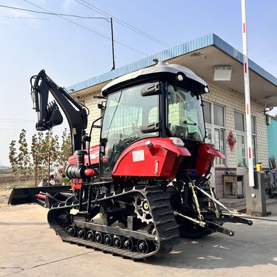 120 PS geschlossener Kabinentraktor Landwirtschaftliche Ausrüstung Mini-Crawler-Traktor mit Dieselmotor